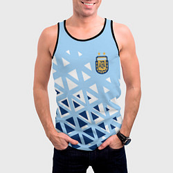 Майка-безрукавка мужская Сборная Аргентины футбол, цвет: 3D-черный — фото 2