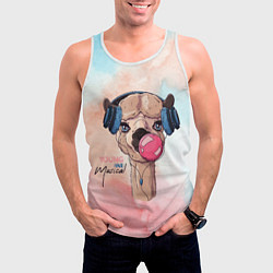 Майка-безрукавка мужская Young musical, цвет: 3D-белый — фото 2