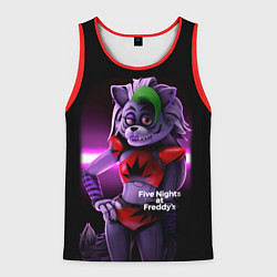 Майка-безрукавка мужская Five Nights at Freddys: Security Breach Волчица Ро, цвет: 3D-красный