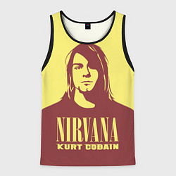 Майка-безрукавка мужская Nirvana - Kurt Cobain, цвет: 3D-черный