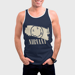 Майка-безрукавка мужская NIRVANA Рок Группа, цвет: 3D-белый — фото 2