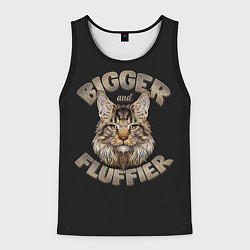 Майка-безрукавка мужская Мейн-Кун Пушистик, цвет: 3D-черный