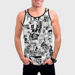 Майка-безрукавка мужская Dororo pattern, цвет: 3D-черный — фото 2
