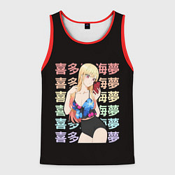 Майка-безрукавка мужская Китагава Марин в купальнике, цвет: 3D-красный