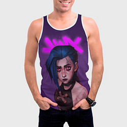 Майка-безрукавка мужская ARCANE League Of Legends JINX, цвет: 3D-белый — фото 2
