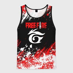 Майка-безрукавка мужская Free Fire брызги красок, цвет: 3D-черный