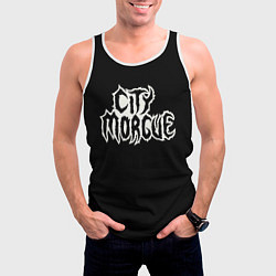Майка-безрукавка мужская City Morgue Logo, цвет: 3D-белый — фото 2