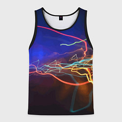 Майка-безрукавка мужская Neon vanguard pattern Lightning Fashion 2023, цвет: 3D-черный