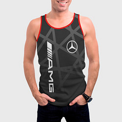 Майка-безрукавка мужская MERCEDES - BENZ МЕРСЕДЕС, цвет: 3D-красный — фото 2