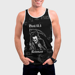 Майка-безрукавка мужская Phonk смерть с косой, цвет: 3D-белый — фото 2