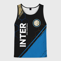 Майка-безрукавка мужская INTER Pro Football Краска, цвет: 3D-черный