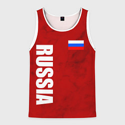 Майка-безрукавка мужская RUSSIA - RED EDITION - SPORTWEAR, цвет: 3D-белый