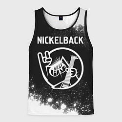 Майка-безрукавка мужская Nickelback КОТ Брызги, цвет: 3D-черный