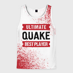 Майка-безрукавка мужская Quake Ultimate, цвет: 3D-белый