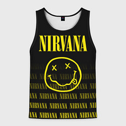 Майка-безрукавка мужская Smile Nirvana, цвет: 3D-черный
