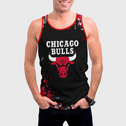 Майка-безрукавка мужская Чикаго Буллз Chicago Bulls Огонь, цвет: 3D-красный — фото 2