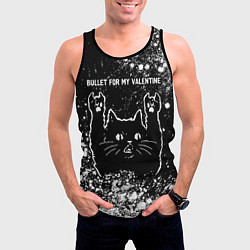 Майка-безрукавка мужская Bullet For My Valentine Rock Cat, цвет: 3D-черный — фото 2