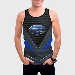 Майка-безрукавка мужская Спортивная броня Subaru, цвет: 3D-черный — фото 2