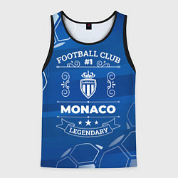 Майка-безрукавка мужская Monaco Football Club Number 1, цвет: 3D-черный