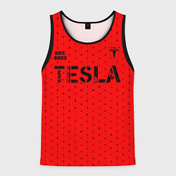 Майка-безрукавка мужская ТЕСЛА Tesla Est 2003 Абстракция, цвет: 3D-черный