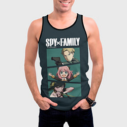 Майка-безрукавка мужская SPY X FAMILY СЕМЬЯ ШПИОНА ЛОЙД, АНЯ, ЙОР, цвет: 3D-черный — фото 2