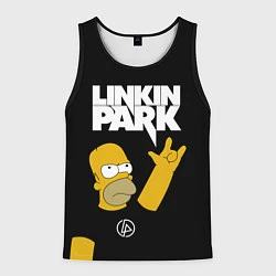 Майка-безрукавка мужская LINKIN PARK ГОМЕР СИМПСОН, SIMPSONS, цвет: 3D-черный