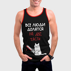 Майка-безрукавка мужская Sawn people, цвет: 3D-красный — фото 2