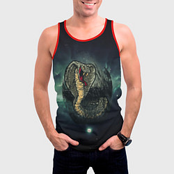 Майка-безрукавка мужская Большая ядовитая змея, цвет: 3D-красный — фото 2