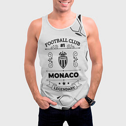 Майка-безрукавка мужская Monaco Football Club Number 1 Legendary, цвет: 3D-белый — фото 2