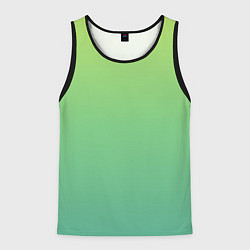 Майка-безрукавка мужская Shades of Green GRADIENT, цвет: 3D-черный