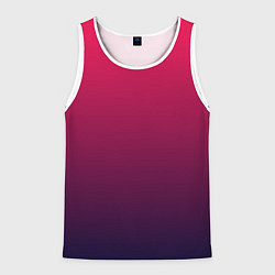 Майка-безрукавка мужская RED to dark BLUE GRADIENT, цвет: 3D-белый