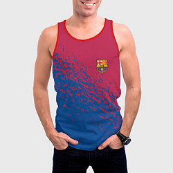 Майка-безрукавка мужская Barcelona маленькое лого, цвет: 3D-красный — фото 2