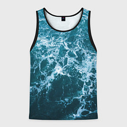 Майка-безрукавка мужская Blue ocean, цвет: 3D-черный