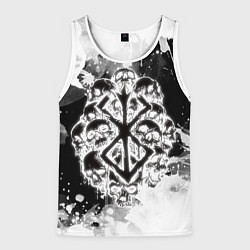 Майка-безрукавка мужская КЛЕЙМО ЖЕРТВЫ - БЕРСЕРКBERSERK, цвет: 3D-белый