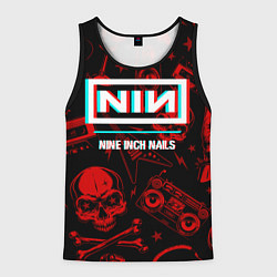 Майка-безрукавка мужская Nine Inch Nails Rock Glitch, цвет: 3D-черный