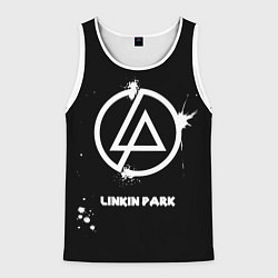 Майка-безрукавка мужская Linkin Park логотип краской, цвет: 3D-белый