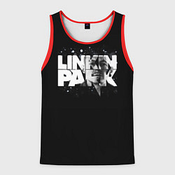 Майка-безрукавка мужская Linkin Park логотип с фото, цвет: 3D-красный