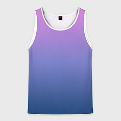 Майка-безрукавка мужская PINK-BLUE GRADIENT ГРАДИЕНТ, цвет: 3D-белый