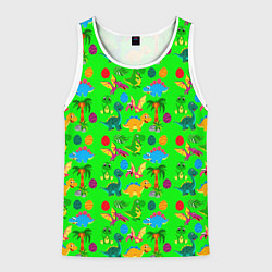 Майка-безрукавка мужская JURASSIC PERIOD, цвет: 3D-белый