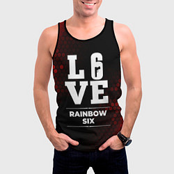 Майка-безрукавка мужская Rainbow Six Love Классика, цвет: 3D-черный — фото 2