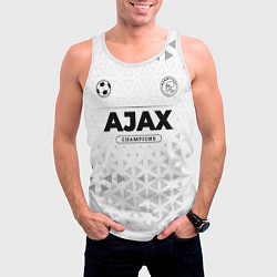 Майка-безрукавка мужская Ajax Champions Униформа, цвет: 3D-белый — фото 2