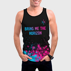 Майка-безрукавка мужская Bring Me the Horizon Neon Gradient, цвет: 3D-черный — фото 2