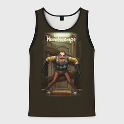 Майка-безрукавка мужская Привет сосед игра, цвет: 3D-черный
