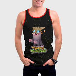 Майка-безрукавка мужская My singing Monsters - Чародейчик, цвет: 3D-красный — фото 2