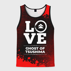 Майка-безрукавка мужская Ghost of Tsushima Love Классика, цвет: 3D-черный