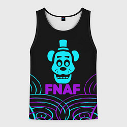 Майка-безрукавка мужская FNAF Фредди neon, цвет: 3D-черный