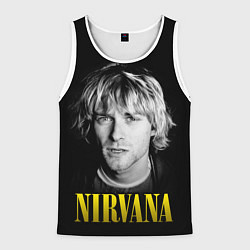 Майка-безрукавка мужская Nirvana - Kurt Donald Cobain, цвет: 3D-белый