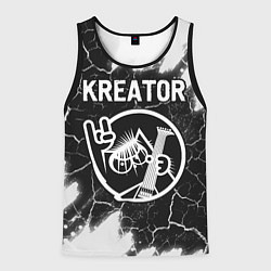 Майка-безрукавка мужская Kreator кот - краска, цвет: 3D-черный