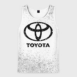 Майка-безрукавка мужская Toyota с потертостями на светлом фоне, цвет: 3D-белый