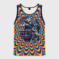 Майка-безрукавка мужская Психоделика - античная иллюзия, цвет: 3D-черный